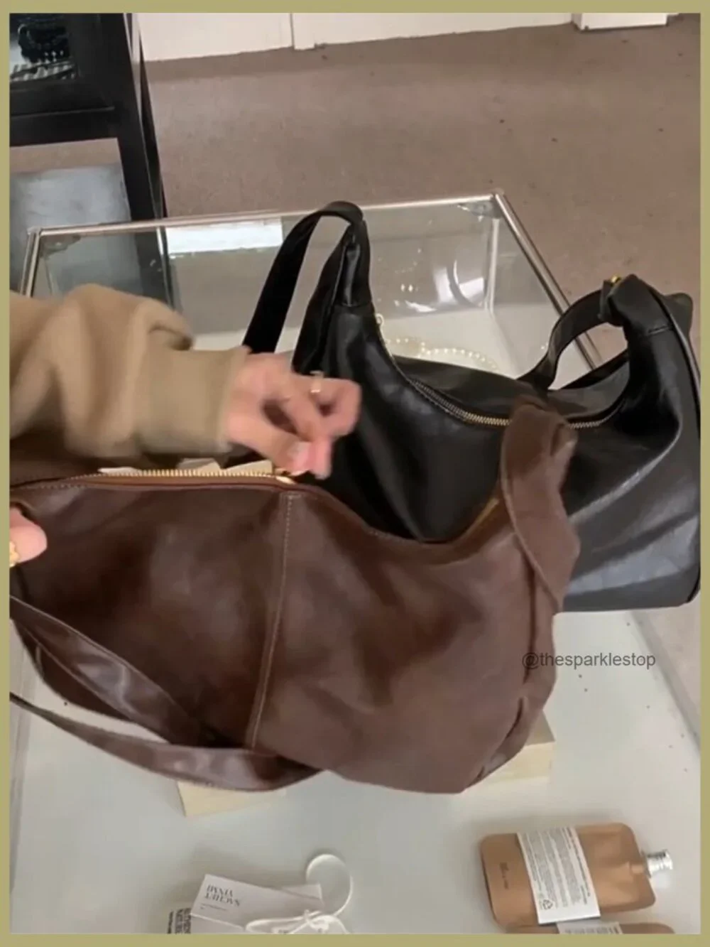 Vegan Leather Hobo Bag Crossbody Shoulder Tote Work Travel with Zipper